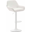 Barová stolička Braga ~ koženka, bílá podnož - Bílá