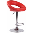 Barová židle Olinda - koženka, chrom rám - červená