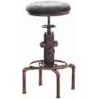 Kovová barová židle Lumo Vintage industriální - Bronzová / černý sedák