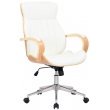 Kancelářská Židle Melilla ~ dřevo natura - Bílá