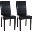 Jídelní židle Inn, nohy tmavě hnědé (SET 2 ks) - Černá