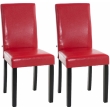 Jídelní židle Inn, nohy tmavě černé (SET 2 ks) - Červená