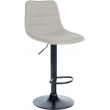 Barová židle Lex - látka, černý rám - krémová