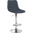 Barová židle Lex - látka, chrom rám- tmavě šedá