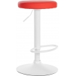 Barová židle Ponte - koženka, bílý rám - Červená