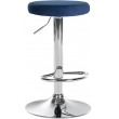 Barová židle Ponte - samet, chrom rám - Modrá