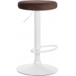 Barová židle Ponte - samet, bílý rám - Hnědá