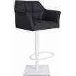 Barová židle Damaso W - filc, bílý rám - Antracit