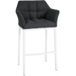 Barová židle Damaso W - filc, bílý 4-nohý rám - Antracit