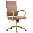 Kancelářská židle Havanna - koženka - Světle hnědá