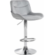 Barová židle Vonore - samet, chrom rám - Šedá