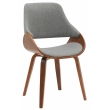 Jídelní židle Vangale - látka - Ořech / Tmavě šedá
