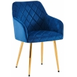 Jídelní židle Monett - samet, G - Tmavě modrá