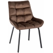 Židle Saranda samet - hnědá
