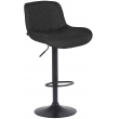 Barová židle Solon - látka, černý rám - černá