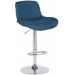 Barová židle Solon - látka, chrom rám - modrá