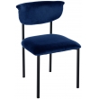 Návštěvnická židle samet Gambell - tmavě modrá