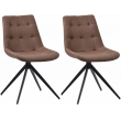 Set 2 jídelních židlí Merna - látka - taupe