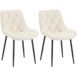 Set 2 jídelních židlí Wallace samet - krémová