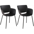 Set 2 židlí Alpena - černá