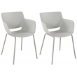 Set 2 židlí Alpena - světle šedá