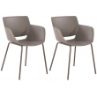 Set 2 židlí Alpena - taupe