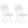 Kovová skladací židle Kiran (SET 2 ks) - Bílá