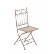 Skládací kovová židle Asina - Hnědá antik