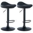 Barová židle Alisson (SET 2 ks) ~ koženka, černá podnož - Černá