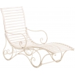 Kovové zahradní lehátko Amiens - Krémová antik