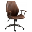 Kancelářská židle Nampa v industriálním stylu - koženka - Cognac antik