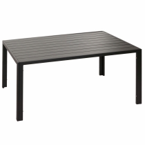 Zahradní stůl HWC-N40, hliník, 140x80cm - antracit