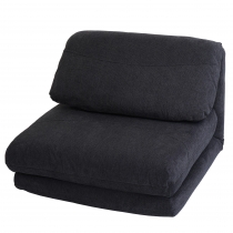 Rozkládací polohovatelné křeslo na spaní HWC-E68, látka/textil - tmavě šedá