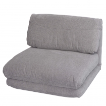 Rozkládací polohovatelné křeslo na spaní HWC-E68, látka/textil - světle šedá