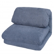Rozkládací polohovatelné křeslo na spaní HWC-E68, látka/textil - světle modrá