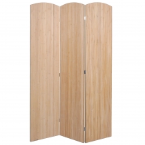 Bambusový paraván HWC-O30, dělící stěna, 3 panely, 170 × 120 cm – hnědá