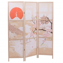 Paraván HWC-O70, dělící stěna 170 × 137 cm - třešňové květy