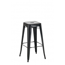 Kovová barová židle Josh - Černá