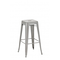 Kovová barová židle Josh - Stříbrná