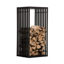 Stojan na dřevo Irving 40x50x100 - černá matná