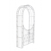 Oblouk na růže Sima s brankou  - Bílá antik