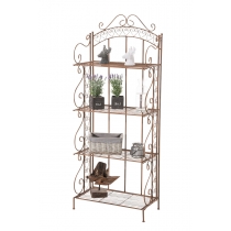 Kovová police regál Anja - Hnědá antik