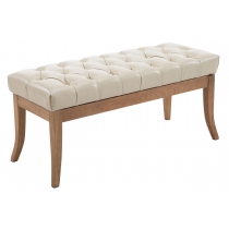 Lavice Ramses 100, dřevěné nohy antik světlé - Krémová