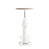 Kovový barový stůl Ruhr v industriálním stylu - Bílá antik