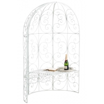 Oblouk na růže Rosie s lavičkami  - Bílá antik