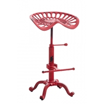 Kovová industriální barová židle Butch - Červená