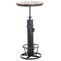 Kovový barový stůl Ruhr v industriálním stylu - Stříbrná