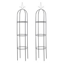 Mřížka na popínavé rostliny Romantika - 190 x 38 cm - Černá