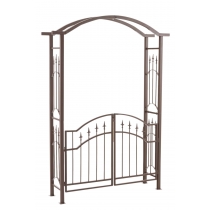 Pergola na popínavé rostliny Luxor s brankou  - Hnědá