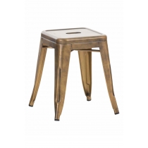 Stohovatelná kovová židle Armin - Zlatá